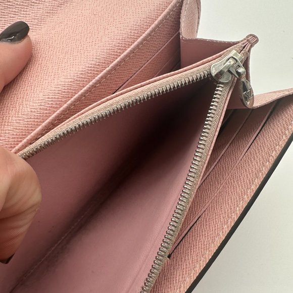 LOUIS VUITTON Epi Portefeuille Twist  Long Wallet Pink with LV Dustbag - Picture 5 of 8